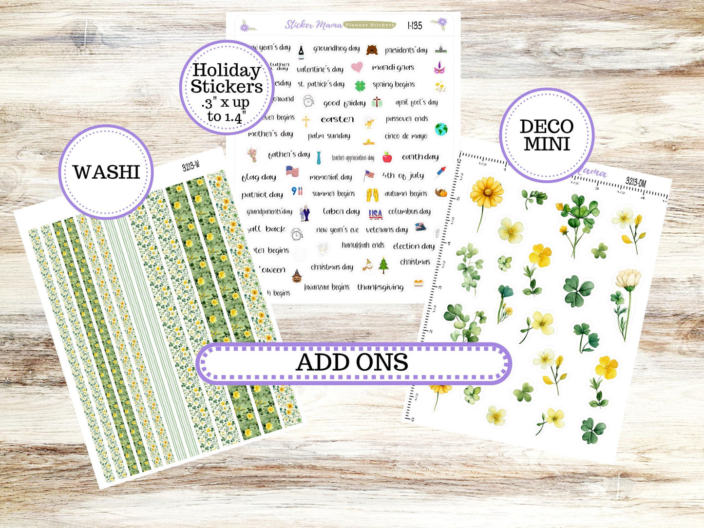 LD Large "The Scout" || PORTRAIT Weekly + Monthly Planner Kit #3213 || March Lucky Blossom || Laurel Denise Kit Portrait || 11-25