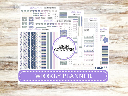 Erin Condren Weekly Planner Kit | Vertical & Hourly Stickers | WK-3219 Tropical Trinkets
