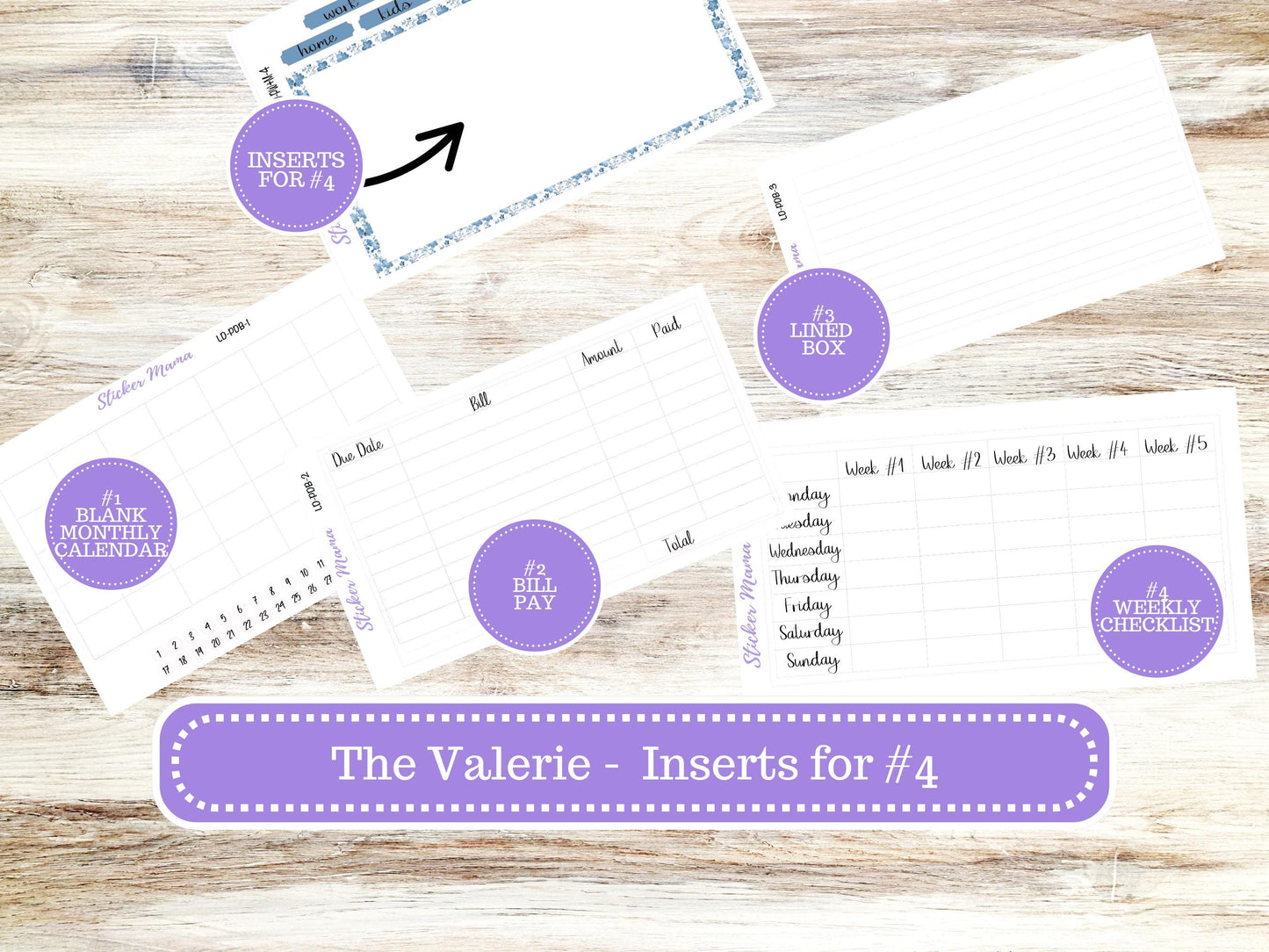 LD Large "The Scout" || PORTRAIT Weekly + Monthly Planner Kit #3200 || Chose Your Month || Blue Blossom || Laurel Denise Kit || 12-25