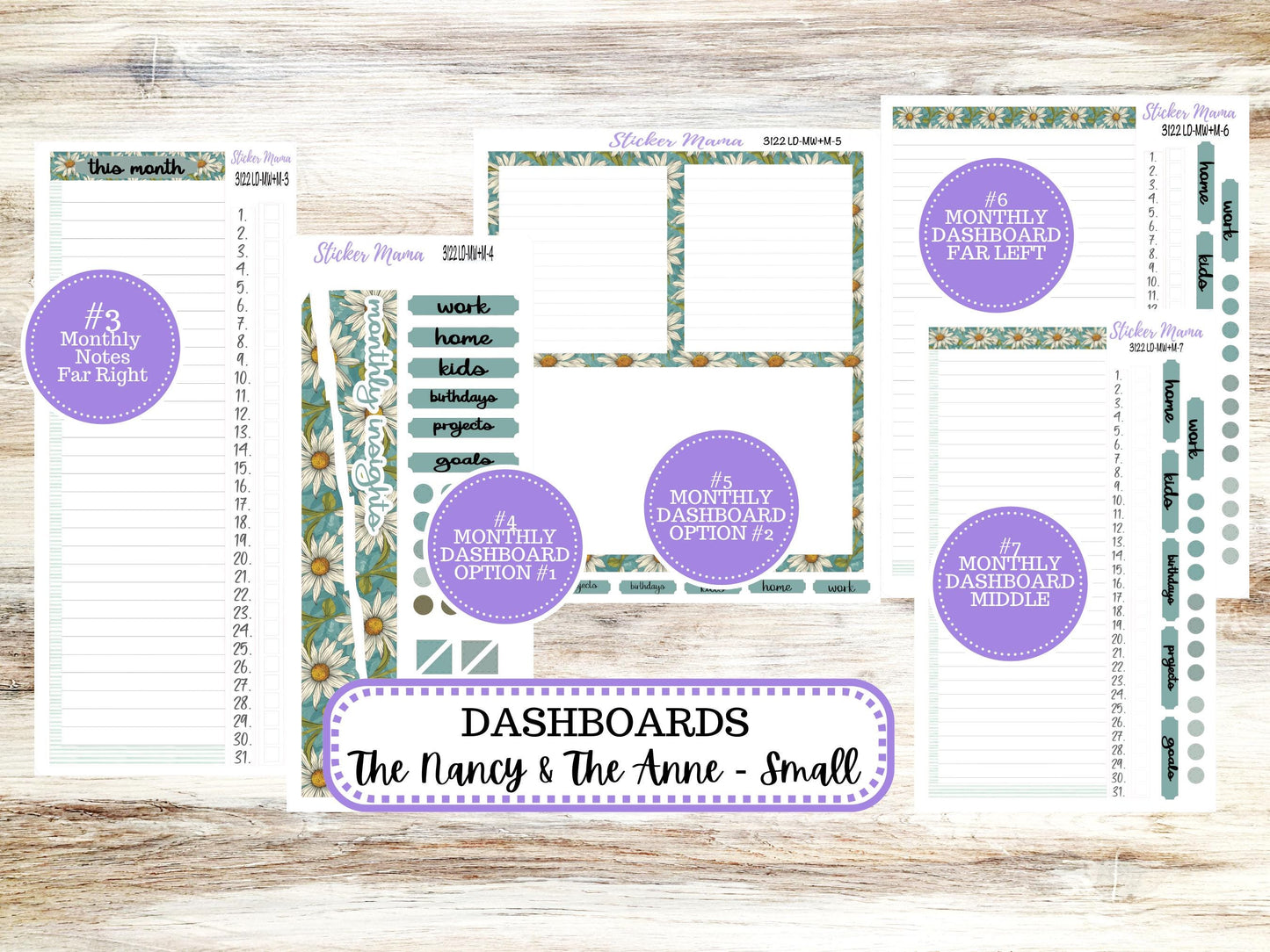 LD SMALL "The Anne" & "The Nancy" || Choose your own month || MINI Week + Month Planner #3122 || Laurel Denise Horizontal Vertical || 11-25