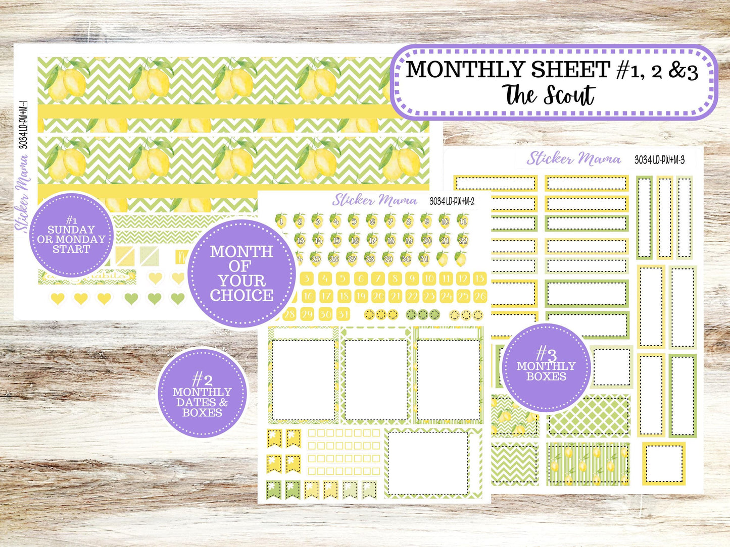 LD Large "The Scout" || PORTRAIT Weekly + Monthly Planner Kit #3034 || Fresh Squeeze || Laurel Denise Kit Portrait  || 11-25
