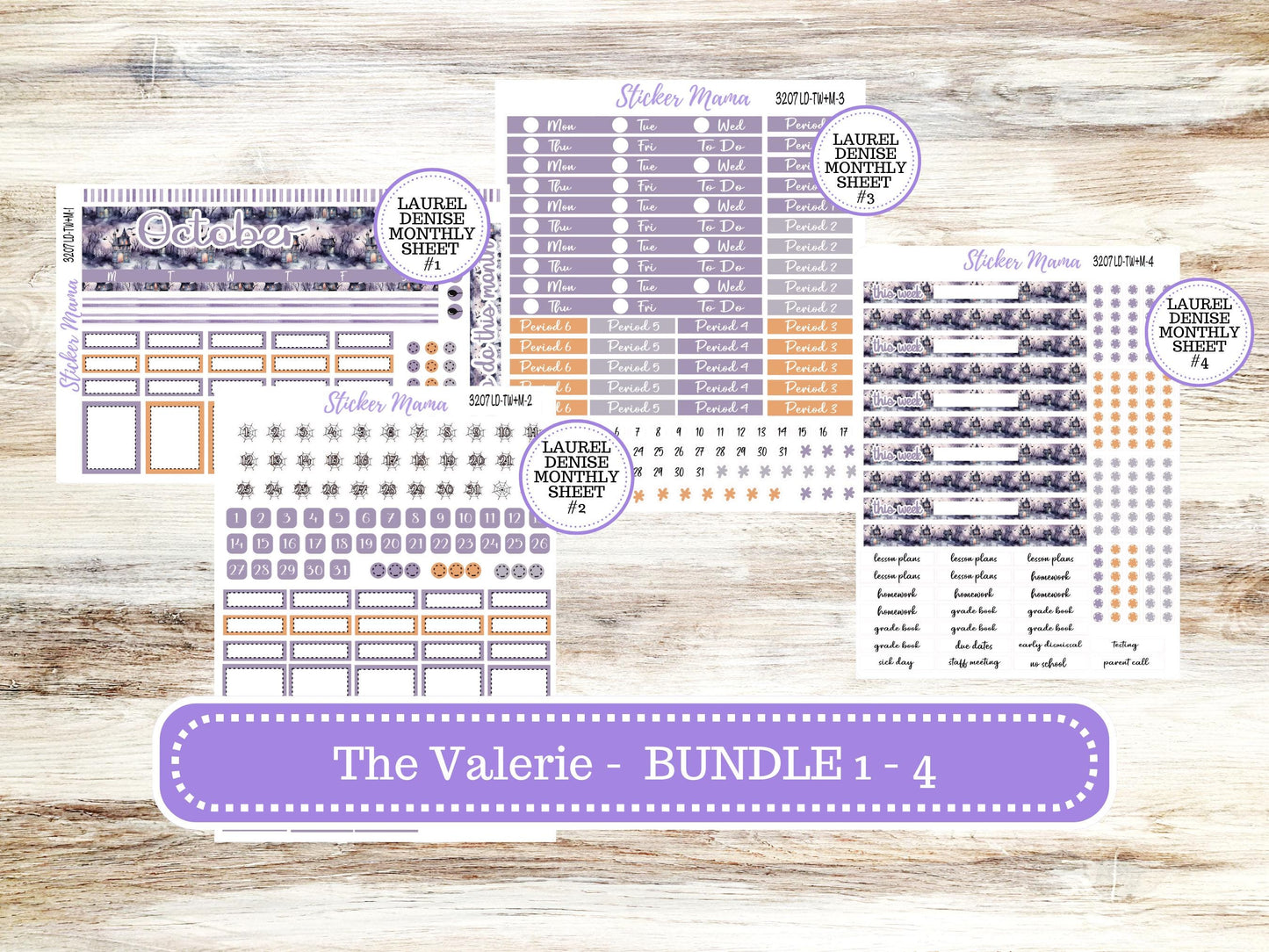LD "The Valerie" || TEACHER Week + Month Planner Kit #3207 || Haunted Haven ||Laurel Denise Kit || Laurel Denise Teacher Planner || Aug 25