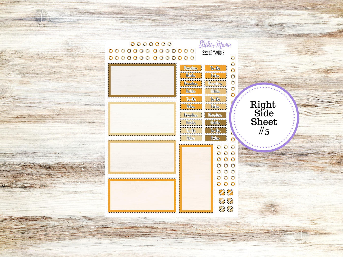 Erin Condren Dashboard Planner Sticker Kit | DB 3221 Pumpkin & Cornstalks