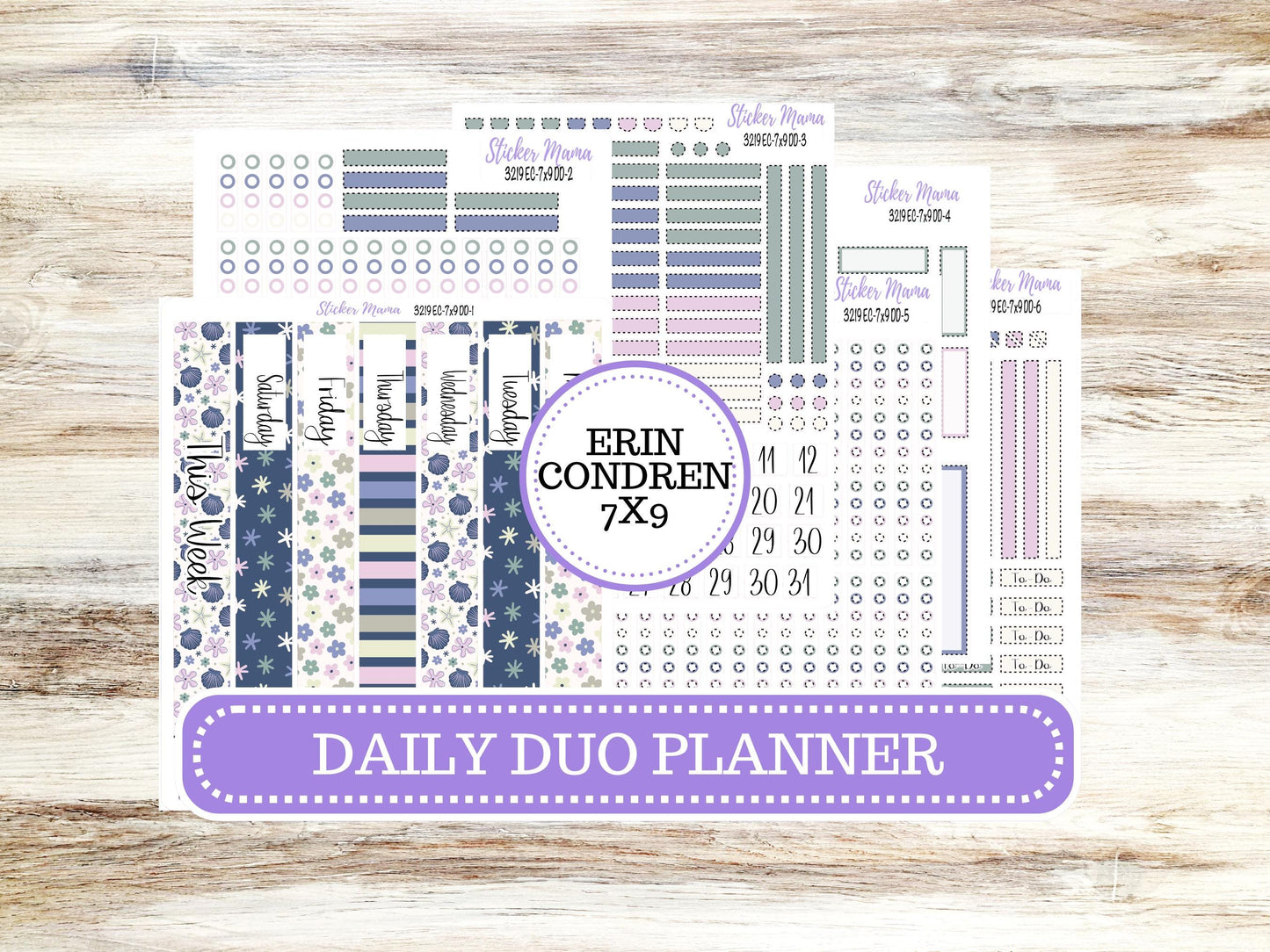 Erin Condren Daily Duo Planner Sticker Kit | 3219 Tropical Trinkets