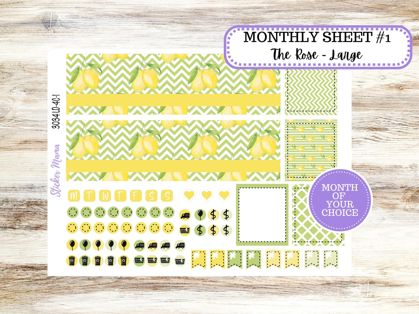 LD "The Rose" Large || 4-COLUMN (formerly project)  Planner Kit #3034 || Fresh Squeeze || Laurel Denise Stickers || 11-25