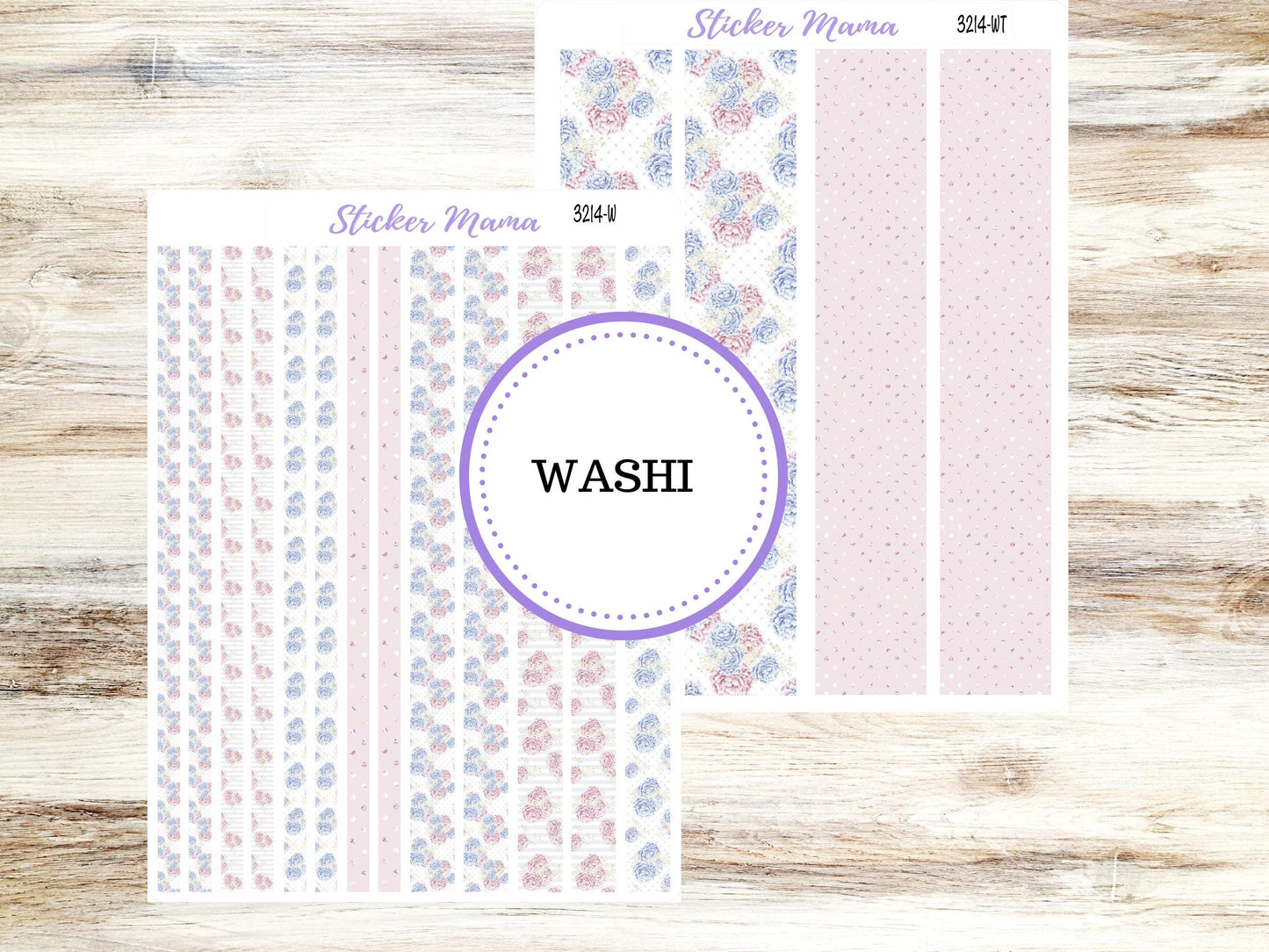 WASHI PLANNER STICKERS || 3214 || Peony Palace || Washi Stickers || March Planner Stickers || Washi for Planners