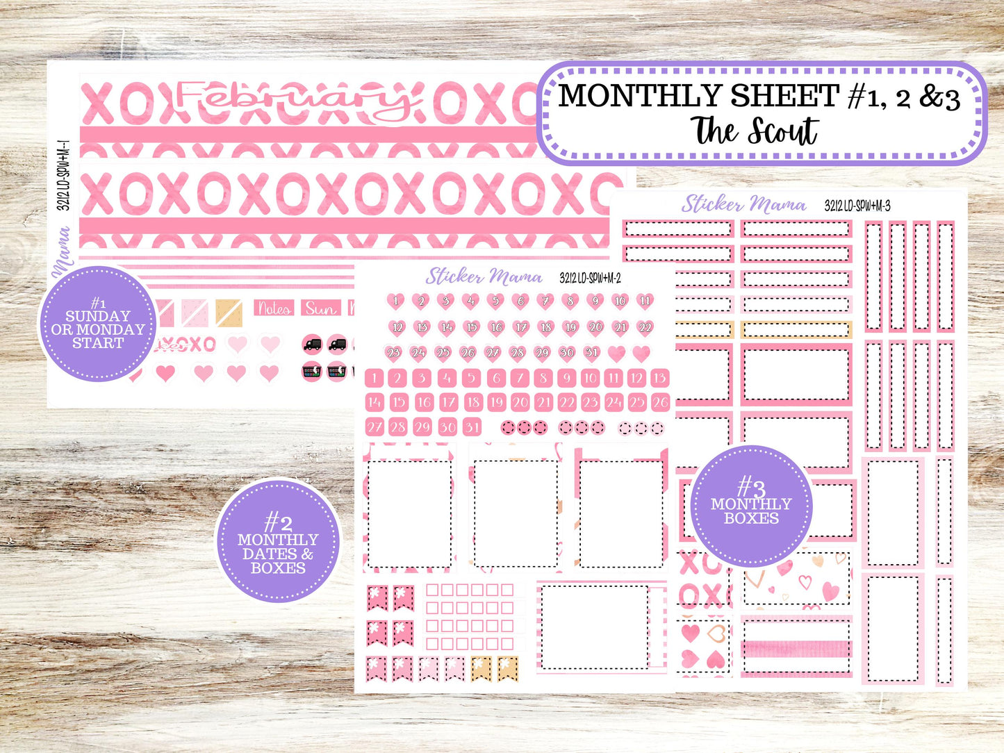 LD Small "The Scout" || PORTRAIT Weekly + Monthly Planner Kit #3212 || Love Notes || Laurel Denise Kit Portrait || February || 10-25
