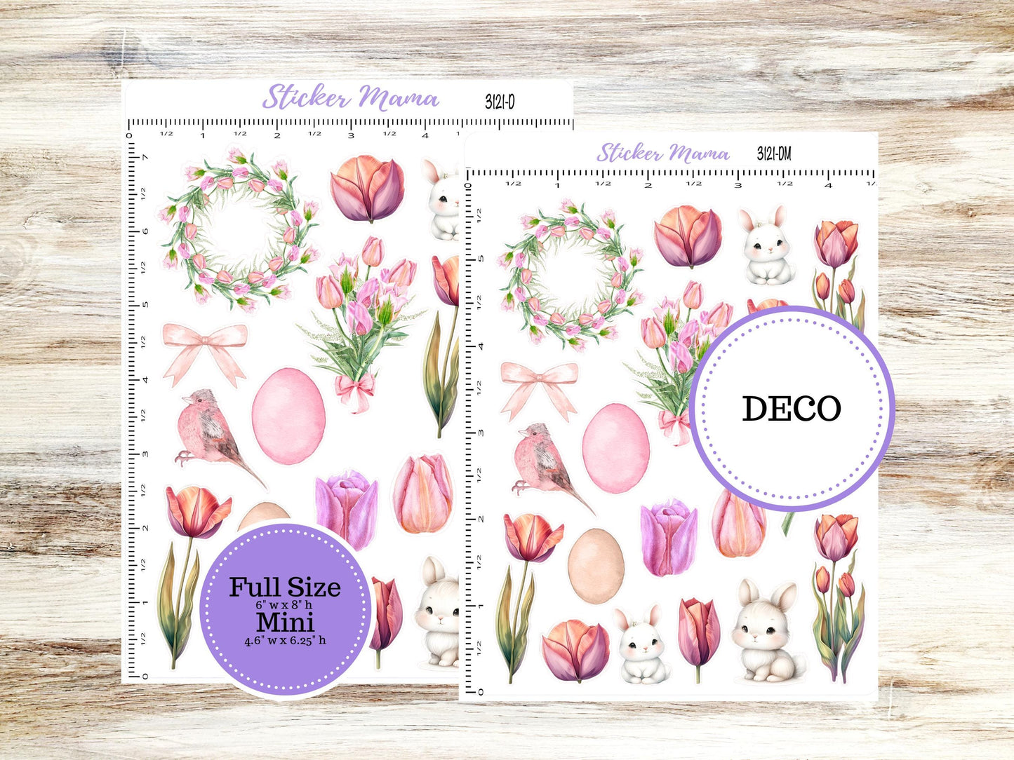 DECO-3121 || Easter Petals Deco || PLANNER STICKERS || Deco Stickers ||  Deco || April
