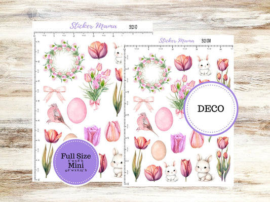DECO-3121 || Easter Petals Deco || PLANNER STICKERS || Deco Stickers ||  Deco || April