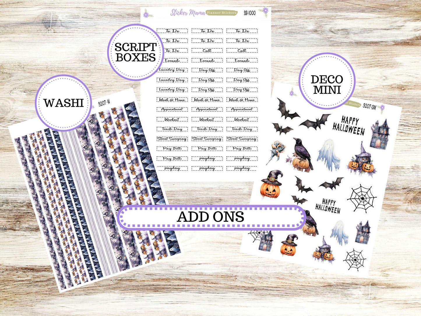 LAUREL DENISE 4 COLUMN Mini (formerly the project mini) Size Planner Kit #3207 || Haunted Haven || Project Stickers || June 25
