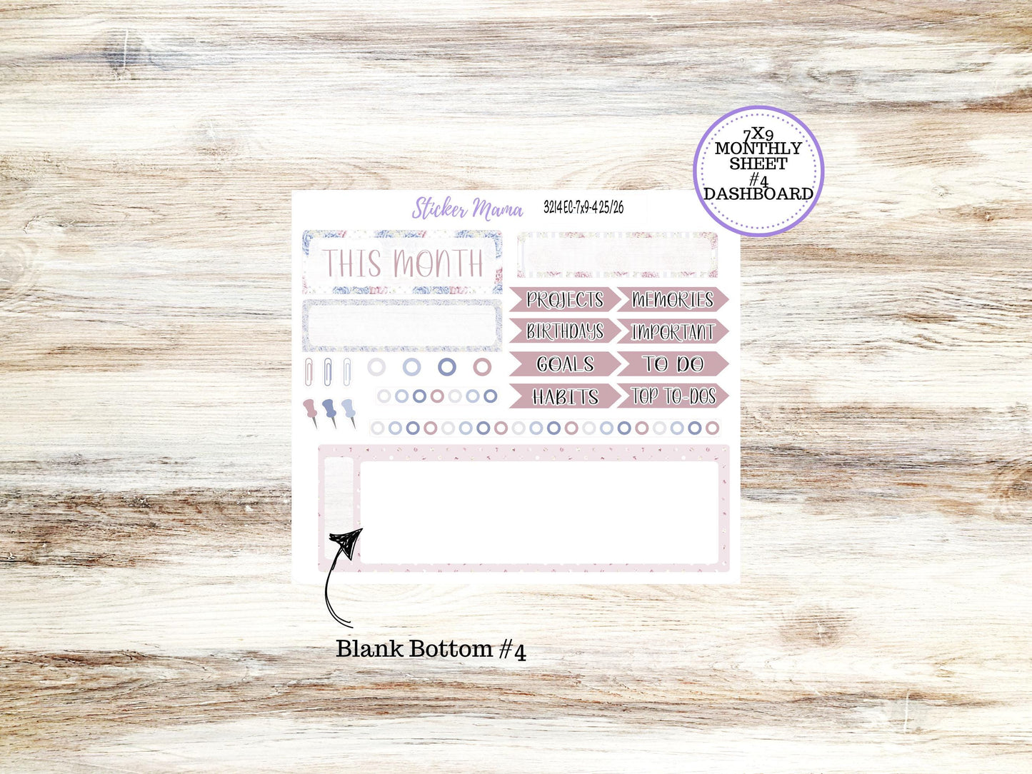 ERIN CONDREN Monthly Kit-3214 || 7X9 || Peony Palace - 7x9 ec April Monthly Kit -  Monthly Planner Kits -  Monthly Pages || 12-25