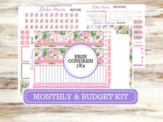 ERIN CONDREN Monthly Kit-3121 || 7X9 || April Easter Petalss - 7x9 ec Monthly Kit || Monthly Planner Kits || 12-25