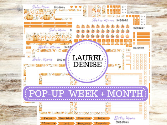 LD POP-UP Week+Month Planner Kit #3114 || September || Laurel Denise Kit || Laurel Denise Stickers || June 25