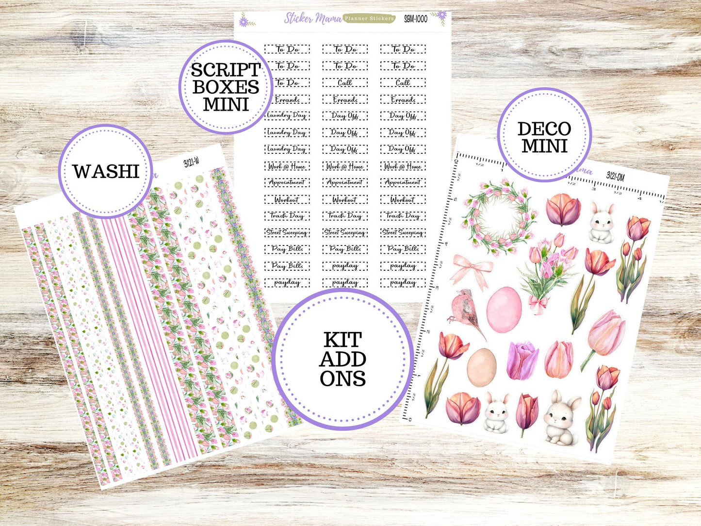 JOURNALING KIT  || #3121 || Easter Petals  || Journal Planner || Planner Stickers || Journal Stickers || April Journal Kit