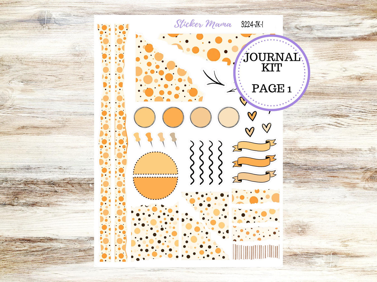 Journal Planner Sticker Kit | 3224 Fall Polka Dots