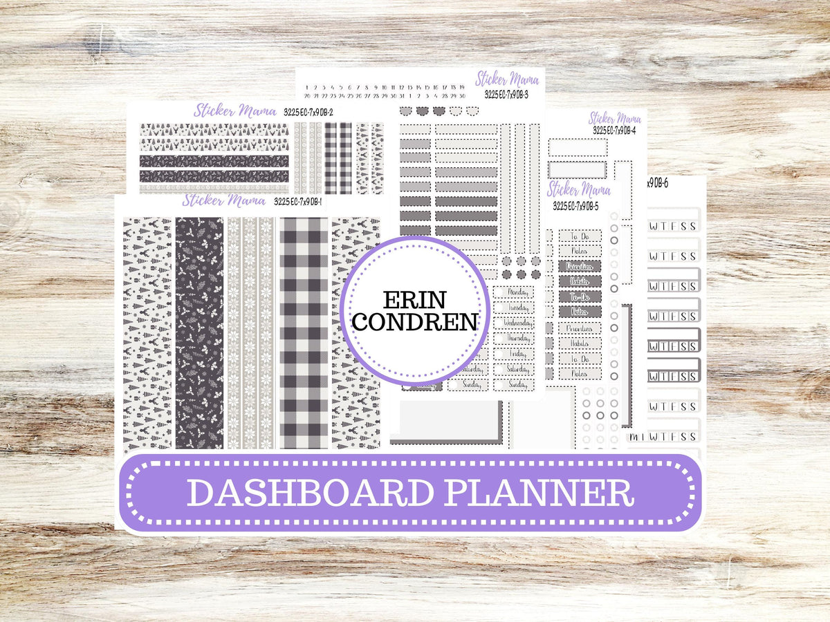 Erin Condren Dashboard Planner Kit 3225 | Sleek Season | 9-26