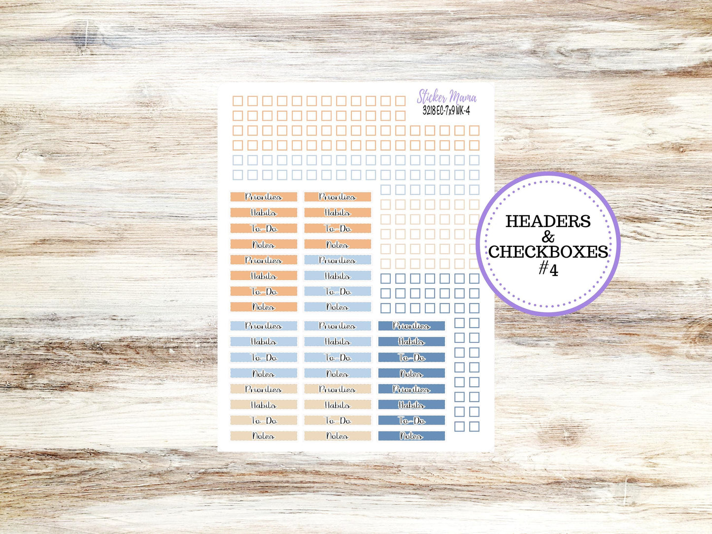 Erin Condren Weekly Planner Kit | Vertical & Hourly Stickers | WK-3218 Blossom Breeze