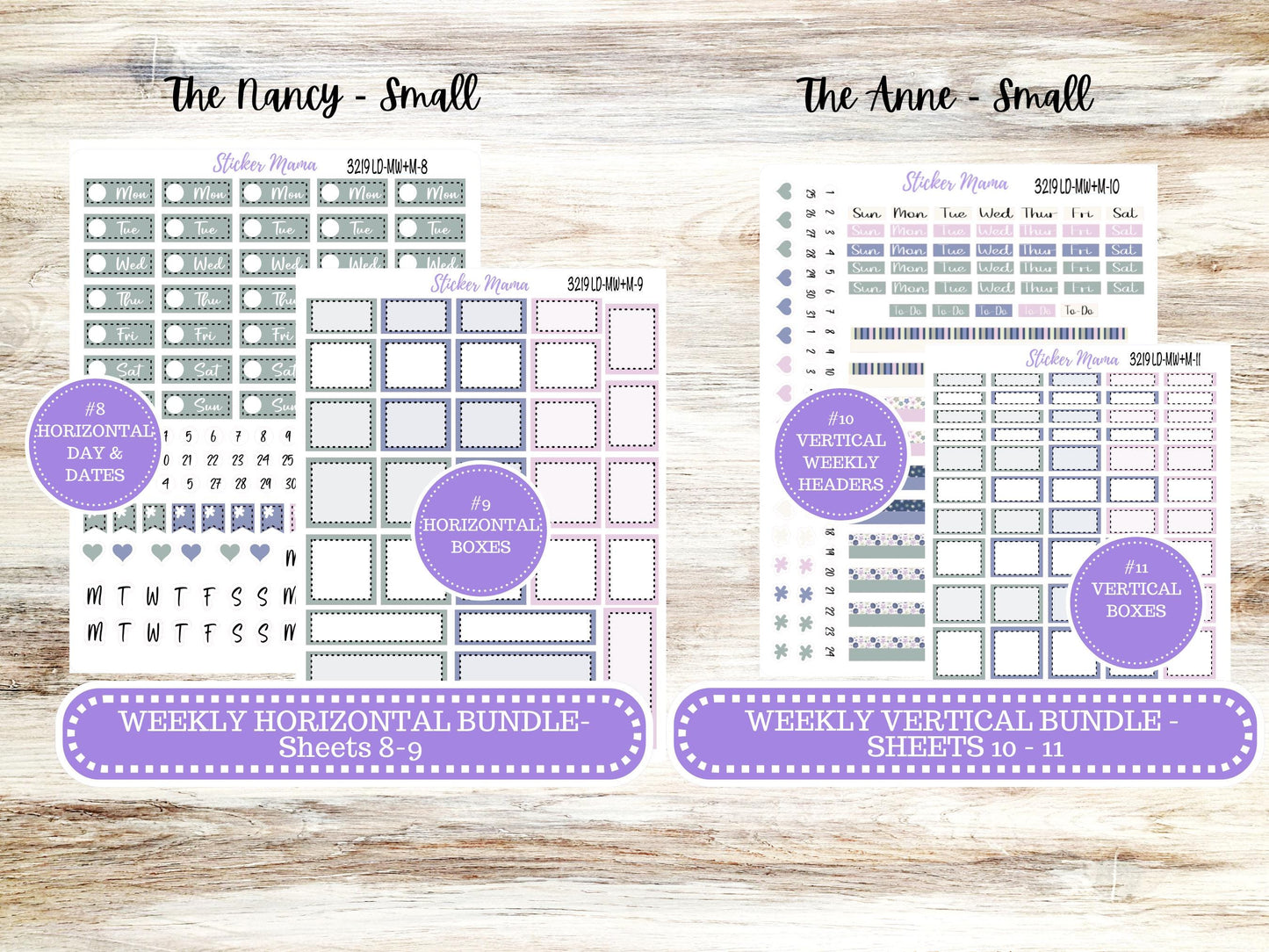 Laurel Denise Small Anne and Nancy Planner Sticker Kit | August 3219 Tropical Trinkets | 5-26