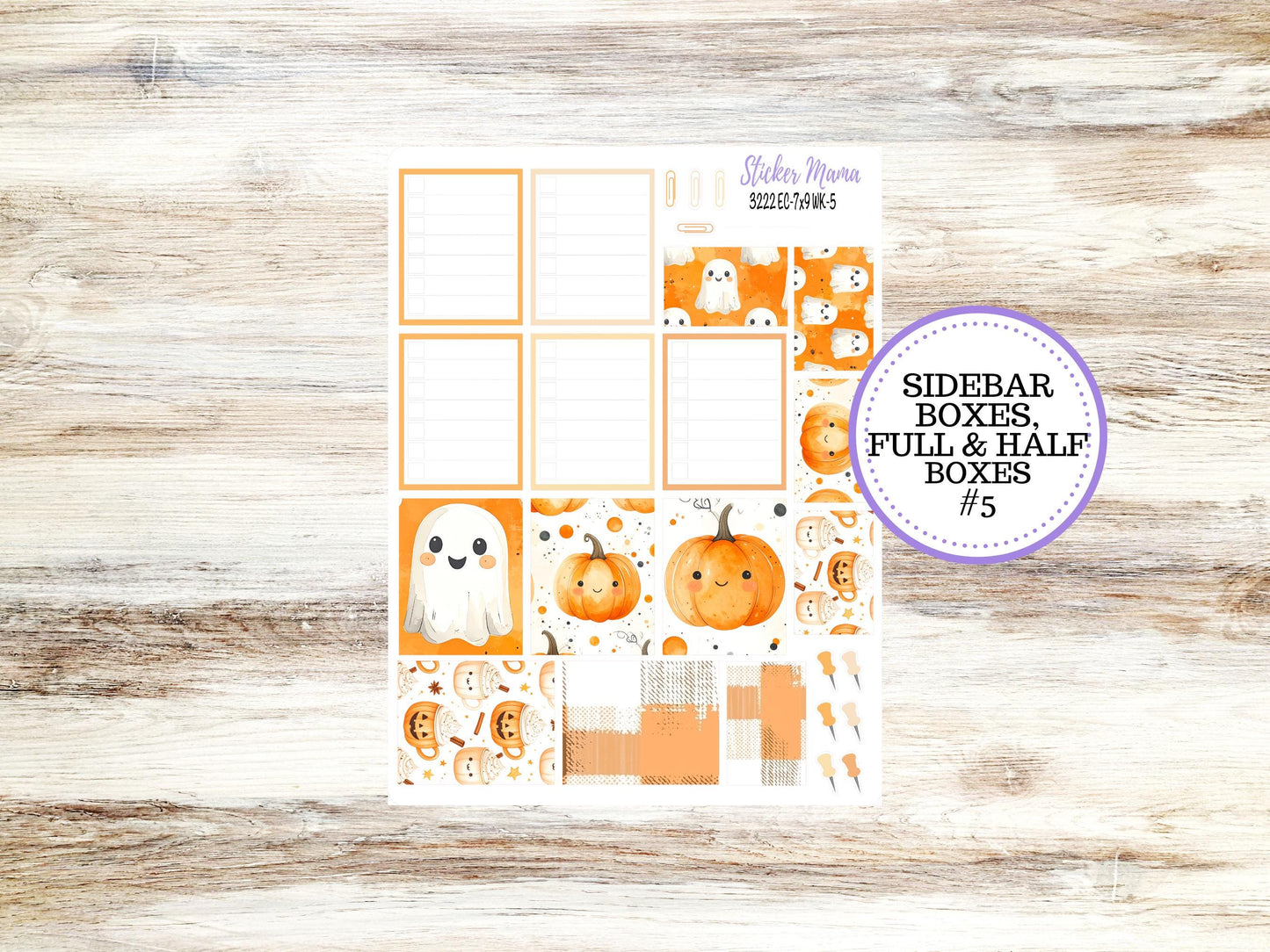 Erin Condren Weekly Planner Kit | WK 3222 Cozy Ghost October