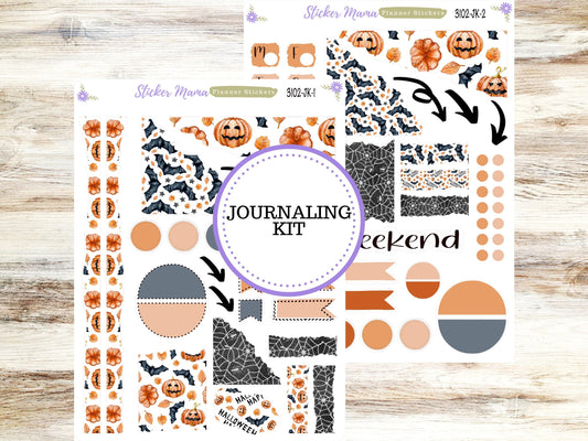 JOURNALING KIT  || #3102 ||  Pumpkin Town  || Journal Planner || Planner Stickers || Journal Stickers