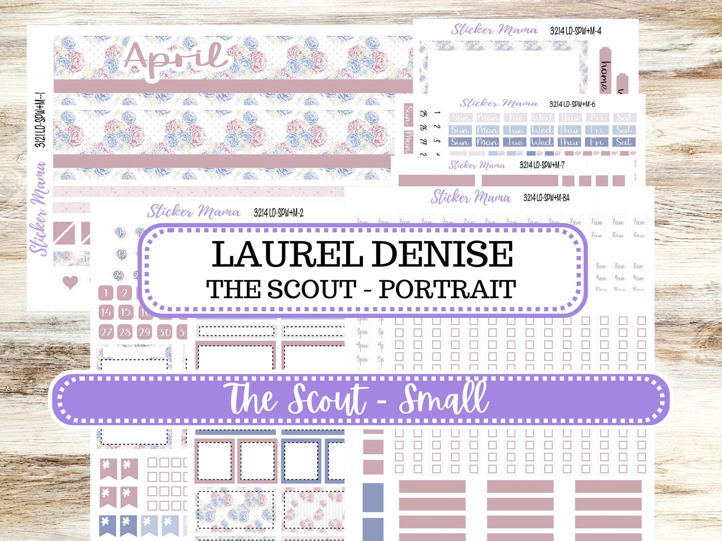 LD Small "The Scout" || PORTRAIT Weekly + Monthly Planner Kit #3214 || April Peony Palace || Laurel Denise Kit Portrait  || 12-25