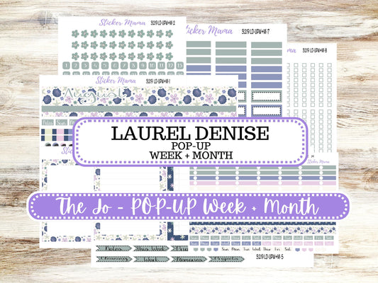 Laurel Denise Jo Planner Sticker Kit | Pop-up Week+Month | August 3219 Tropical Trinkets | 5-26