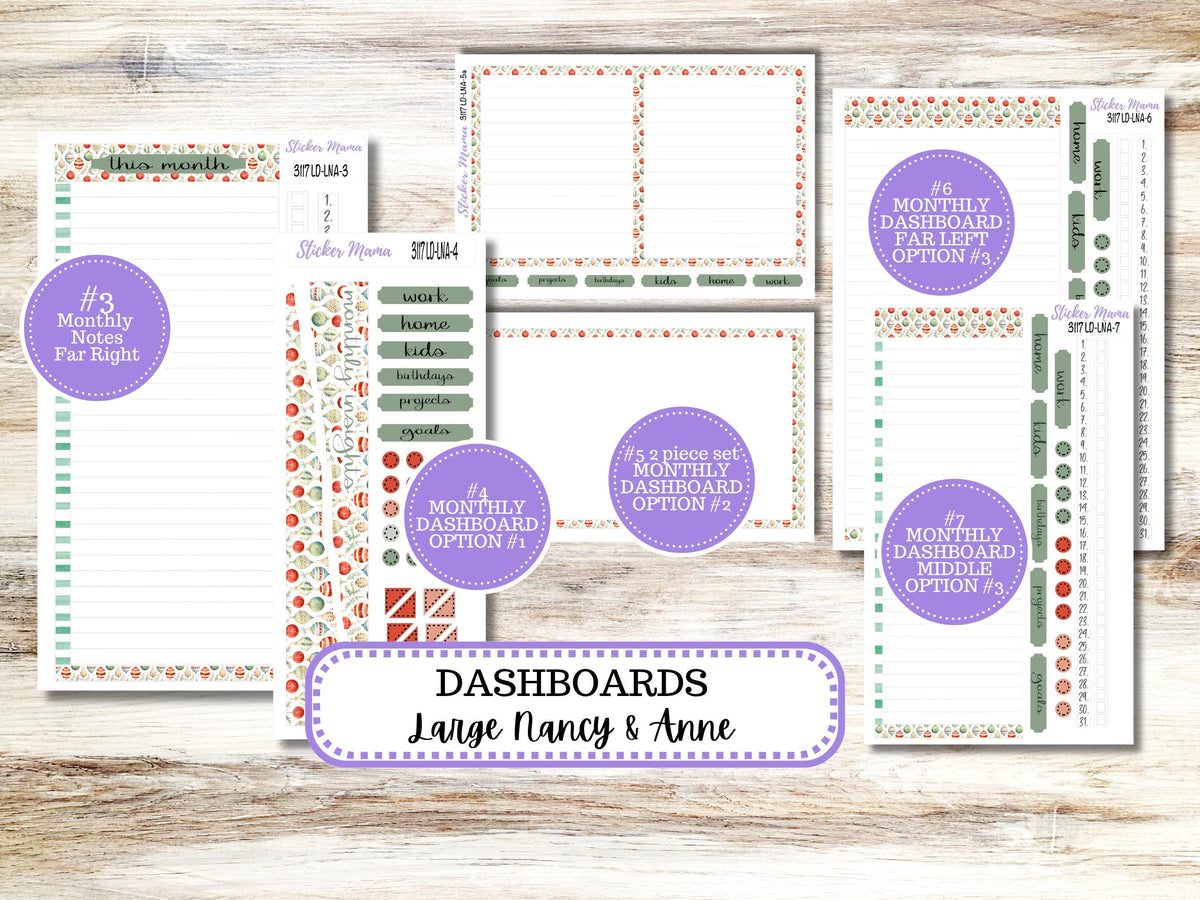 Laurel Denise Large Nancy & Anne Planner Sticker Kit 3117 | December Jolly Jewels | 9-26