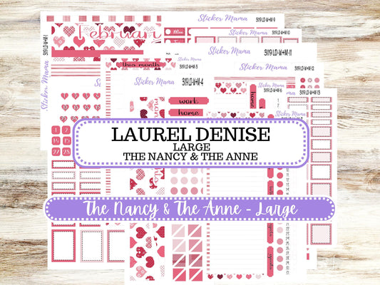 LD “The Nancy & Anne” Large || Week + Month PLANNER Monthly Kit #3119 || Laurel Denise Horizontal Vertical Kit || February || 10-25
