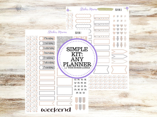 SIMPLE KIT  || #3211 || Pastel Wonderland || Any Kind Planner || Planner Stickers || Planner Stickers