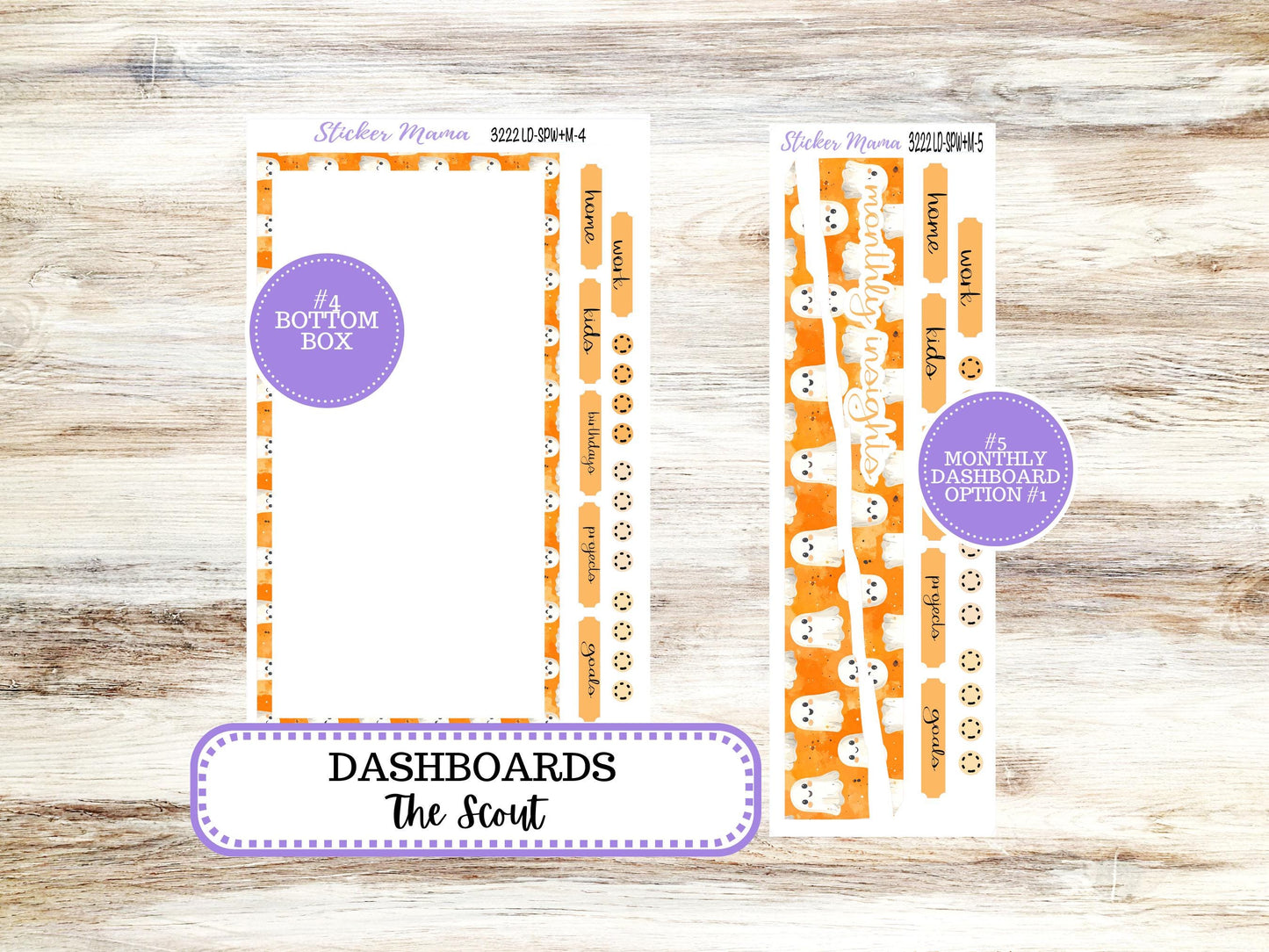 Laurel Denise Small Scout Planner Sticker Kit | Portrait Weekly + Monthly | October Cozy Ghost 3222 | 7-26