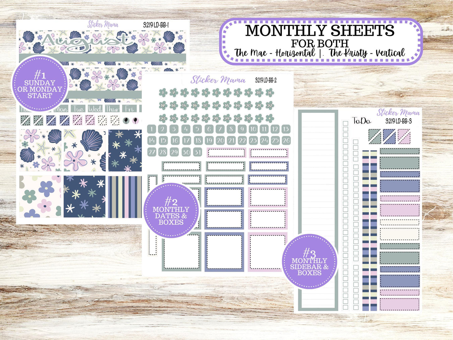 Laurel Denise Mae and Kristy Planner Sticker Kit | Book-Bound | August 3219 Tropical Trinkets | 5-26