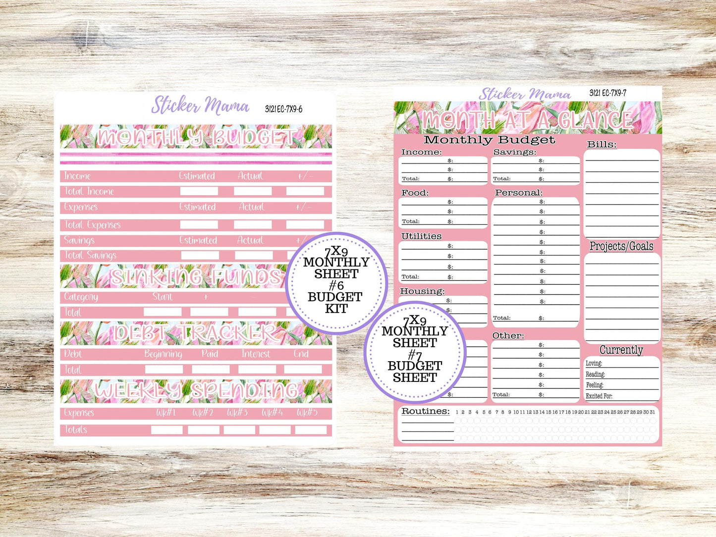 ERIN CONDREN Monthly Kit-3121 || 7X9 || April Easter Petalss - 7x9 ec Monthly Kit || Monthly Planner Kits || 12-25