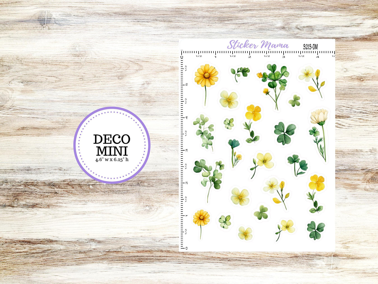 DECO-3213 || Lucky Blossoms Deco || PLANNER STICKERS || Planner Deco Stickers || March Deco