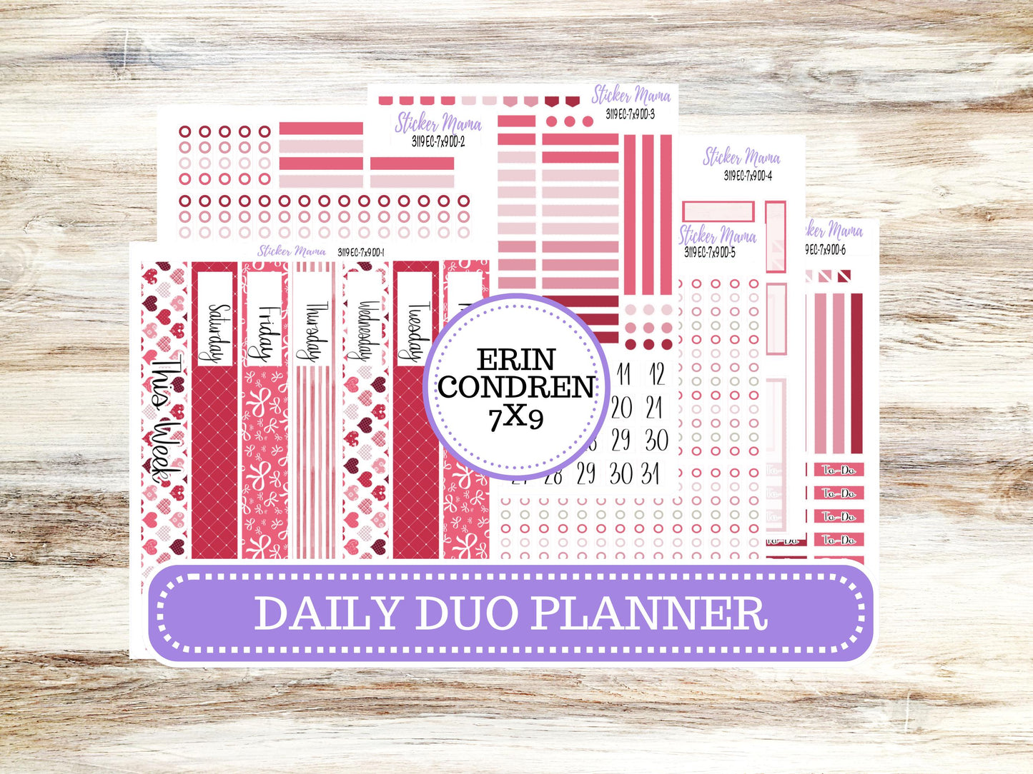 ERIN CONDREN Daily Duo Planner Kit DD-3119 || February || Daily Duo Planner Sticker Kit || Erin Condren ||