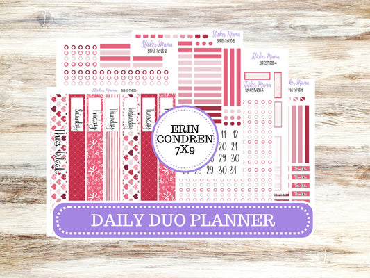 ERIN CONDREN Daily Duo Planner Kit DD-3119 || February || Daily Duo Planner Sticker Kit || Erin Condren ||