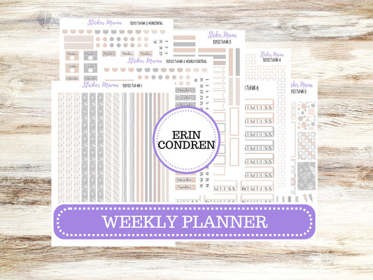 ERIN CONDREN Weekly Planner Kit WK-3211 || January || Weekly Planner Sticker Kit || Erin Condren || Pastel Wonderland || 10-25