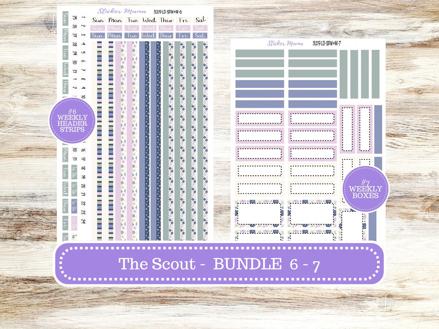 Laurel Denise Small Scout Planner Sticker Kit | Portrait Weekly + Monthly | August Tropical Trinkets 3219 | 5-26