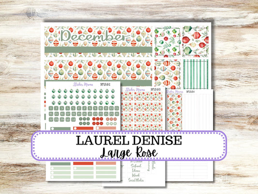 Laurel Denise Large Rose Planner Sticker Kit 3117 | December Jolly Jewels | 9-26