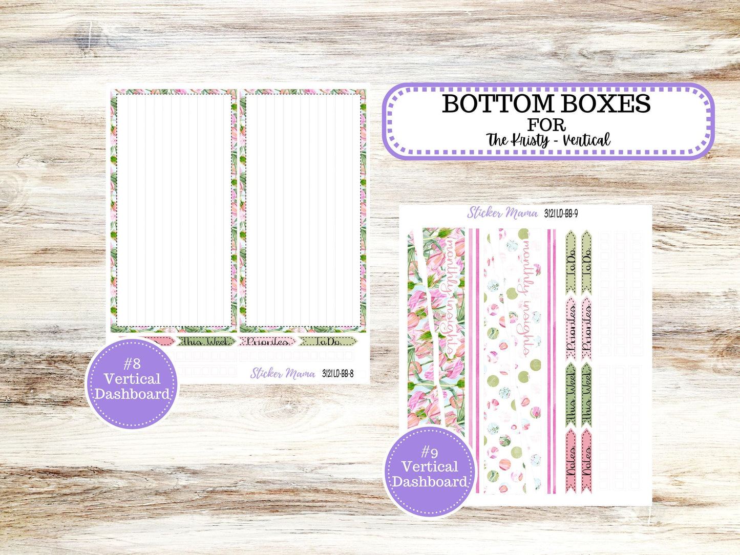 LD BOOK-BOUND Planner Kit #3121 || The Mae || The Kristy || Bookbound || April Easter Petals Laurel Denise Sticker Kit ||  12-25