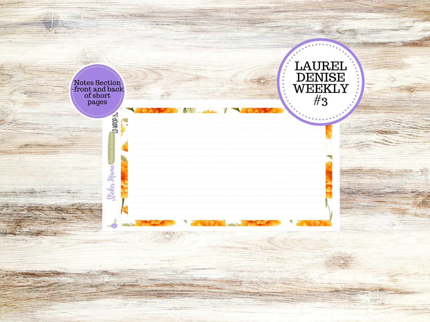 LAUREL DENISE PORTRAIT Planner Kit #3201 || Fall Colors || Laurel Denise Kit || Laurel Denise Stickers ||  || Floral ld
