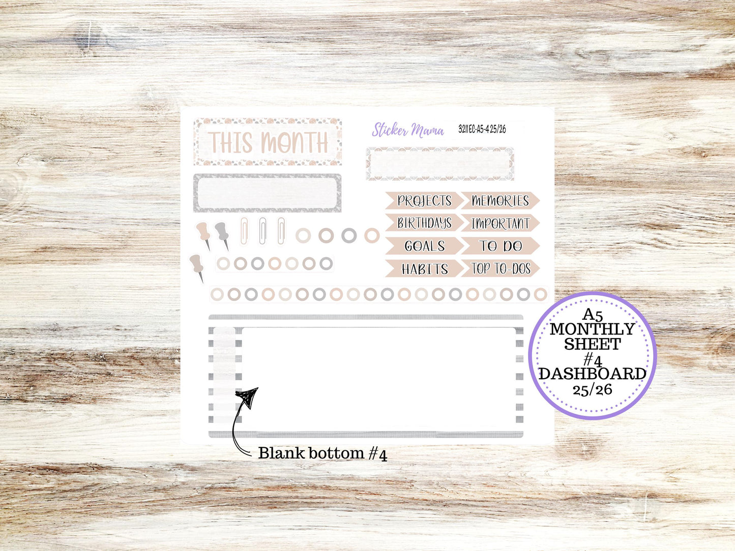 ERIN CONDRE Monthly Kit-3211 || A5 || Patel Wonderland Stickers  || - ec January Monthly Kit - Monthly Planner Kits - Monthly Budget