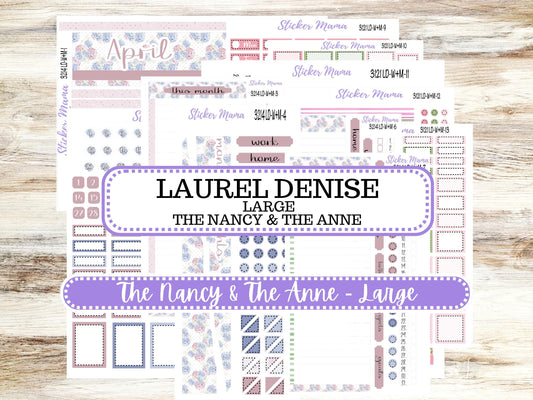 LD “The Nancy & Anne” Large || Week + Month PLANNER Monthly Kit #3214 Peony Palace || Horizontal Vertical Kit || 12-25