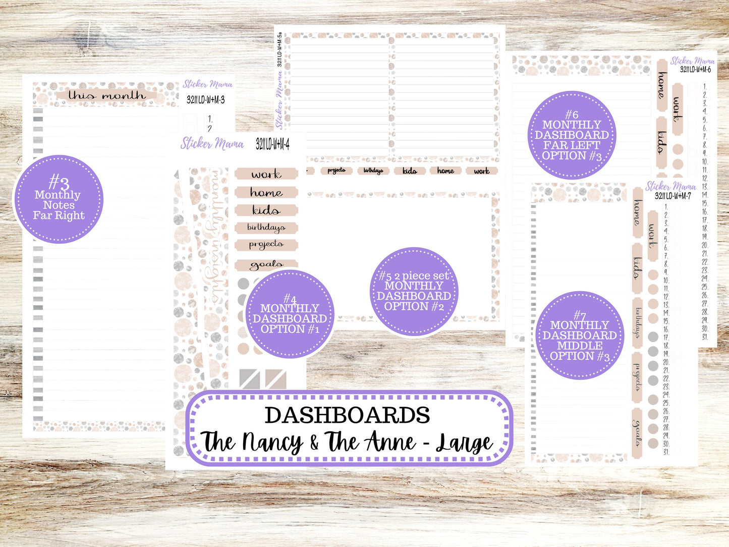 LD “The Nancy & Anne” Large || Week + Month PLANNER Monthly Kit #3211 || Laurel Denise Horizontal Vertical Kit || January || 10-25