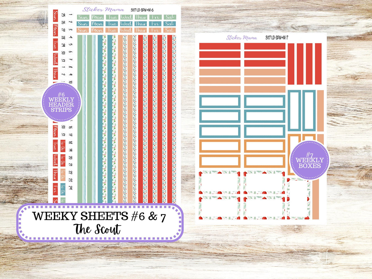 Laurel Denise Small Scout Planner Sticker Kit | Portrait Weekly + Monthly | December #3117 | 10-25