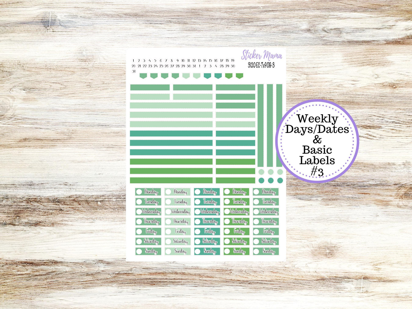 ERIN CONDREN Dashboard Planner Kit DB-3120 || March - Shamrock Magic || Dashboard Planner Sticker Kit || Erin Condren ||