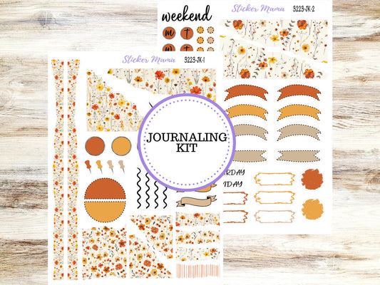 Journal Planner Sticker Kit | 3223 Fall Pressed Flowers