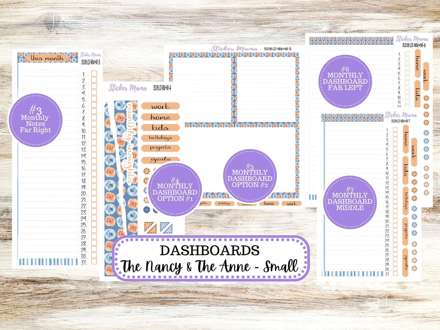 Laurel Denise Small Anne and Nancy Planner Sticker Kit | August 3218 Blossom Breeze | 5-26