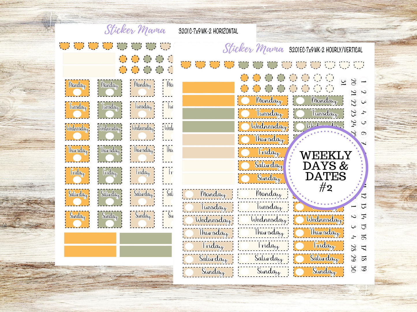 Erin Condren Weekly Planner Kit | Vertical & Hourly Stickers | WK-3201 Fall Colors