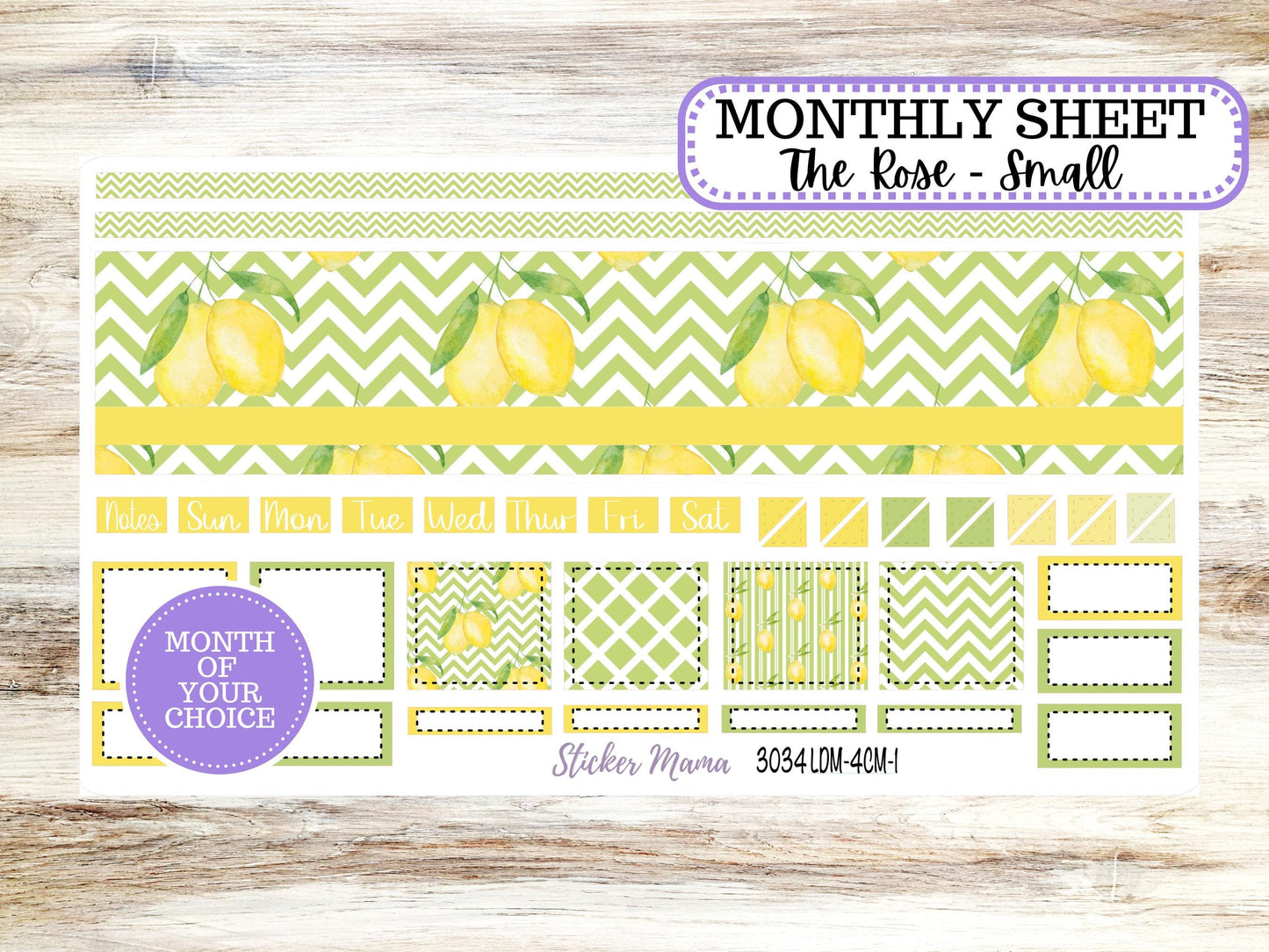 LD "Th Rose" Small || 4 COLUMN Mini (formerly the project mini) Size Planner Kit #3034 || Fresh Squeeze || Project Stickers || 11-25