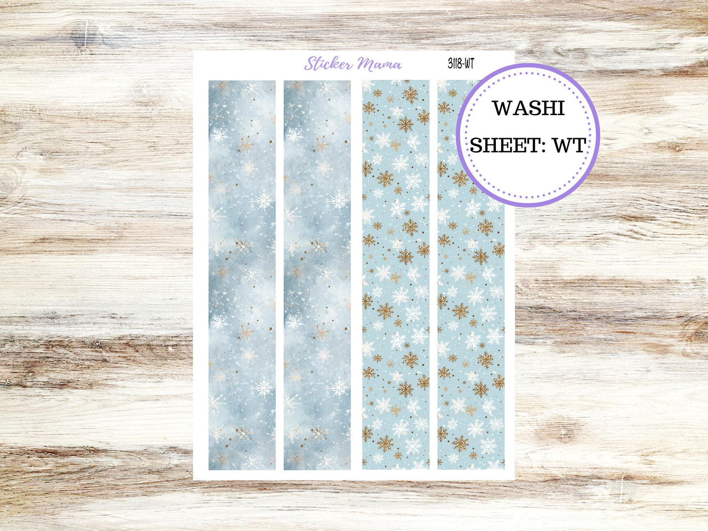 WASHI PLANNER STICKERS || 3118 || Arctic Frost || Washi Stickers || Winter Planner Stickers || Washi for Planners
